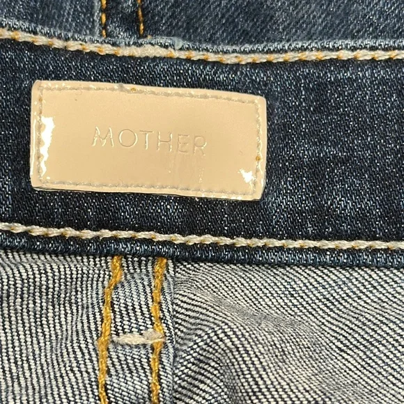 Mother The Runaway Low Rise Jeans Flowers From The Storm Blue Denim Women’s 27 - Picture 9 of 10